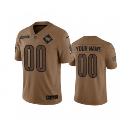 Men's Nike Washington Commanders Active Player Custom 2023 Brown Salute To Setvice Limited Football Stitched Jersey - Ujersey
