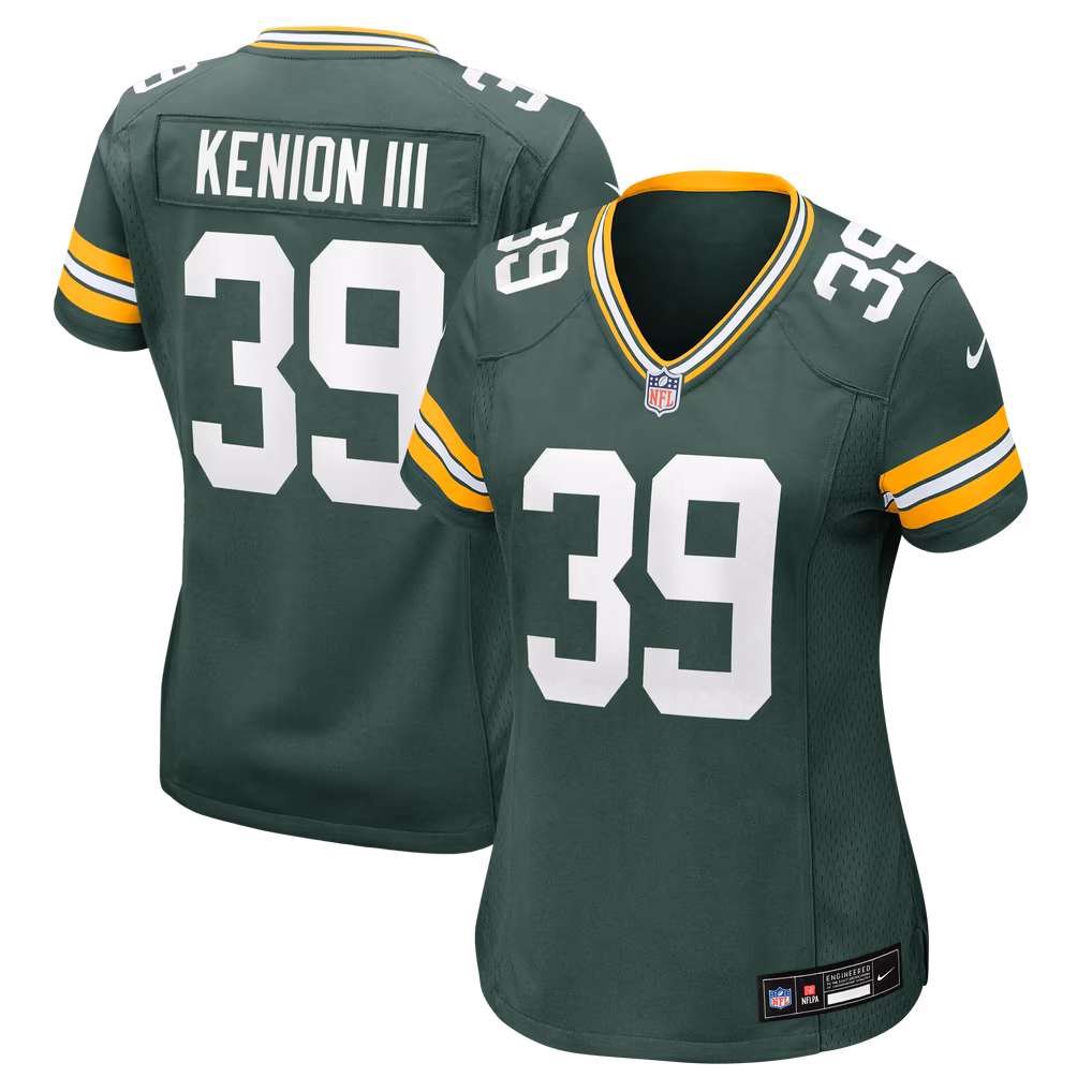 Women's Green Bay Packers Murvin Kenion III Nike Green Team Game Jersey - ujerseystore