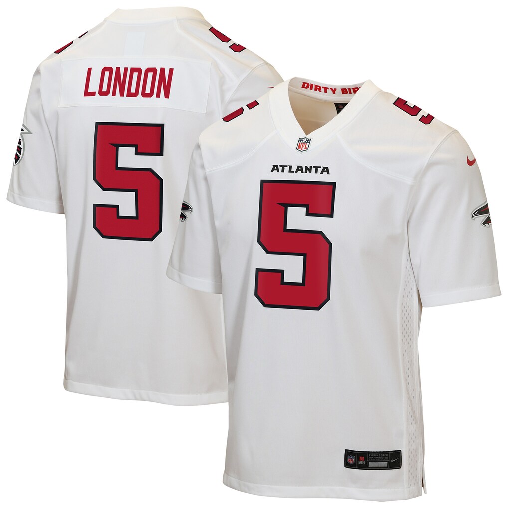 Youth Atlanta Falcons Drake London Nike White Game Jersey - ujerseystore