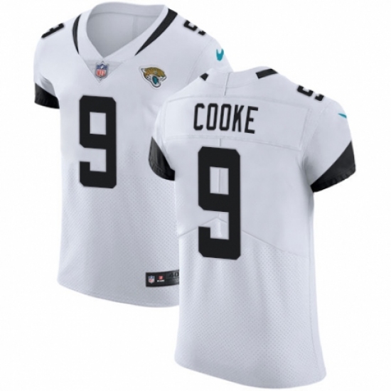 Men's Nike Jacksonville Jaguars #9 Logan Cooke White Vapor Untouchable Elite Player NFL Jersey - Ujersey