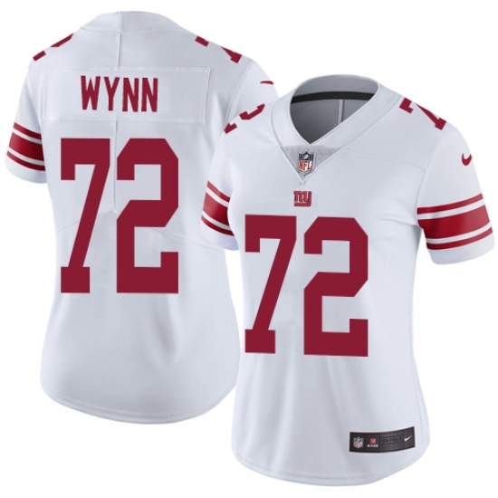 Women's Nike New York Giants #72 Kerry Wynn White Vapor Untouchable Limited Player NFL Jersey - Ujersey