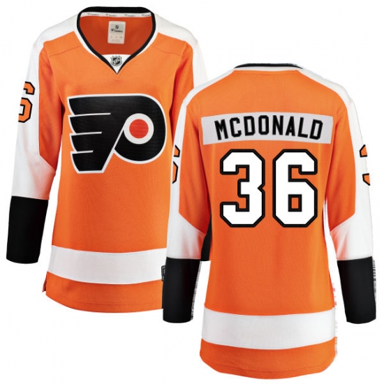 Women's Philadelphia Flyers #36 Colin McDonald Fanatics Branded Orange Home Breakaway NHL Jersey - Ujersey