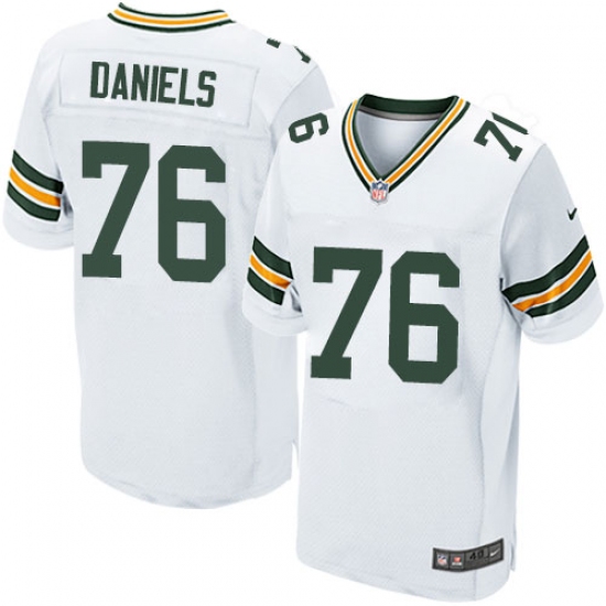 Men's Nike Green Bay Packers #76 Mike Daniels Elite White NFL Jersey - Ujersey