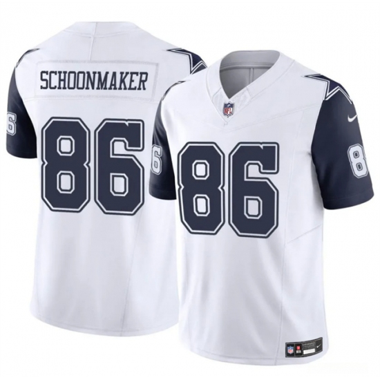 Men's Dallas Cowboys #86 Luke Schoonmaker White 2023 F.U.S.E Vapor Untouchable Limited Stitched Football Jersey - Ujersey