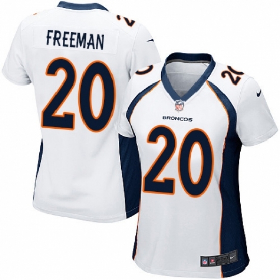 Women's Nike Denver Broncos #20 Royce Freeman Game White NFL Jersey - Ujersey
