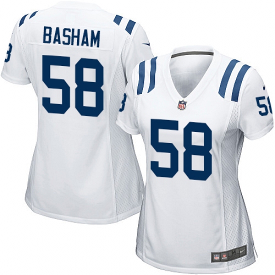 Women's Nike Indianapolis Colts #58 Tarell Basham Game White NFL Jersey - Ujersey