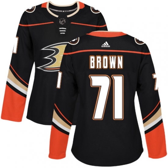 Women's Adidas Anaheim Ducks #71 J.T. Brown Authentic Camo Veterans Day Practice NHL Jersey - Ujersey