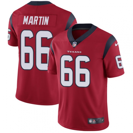 Men's Nike Houston Texans #66 Nick Martin Limited Red Alternate Vapor Untouchable NFL Jersey - Ujersey