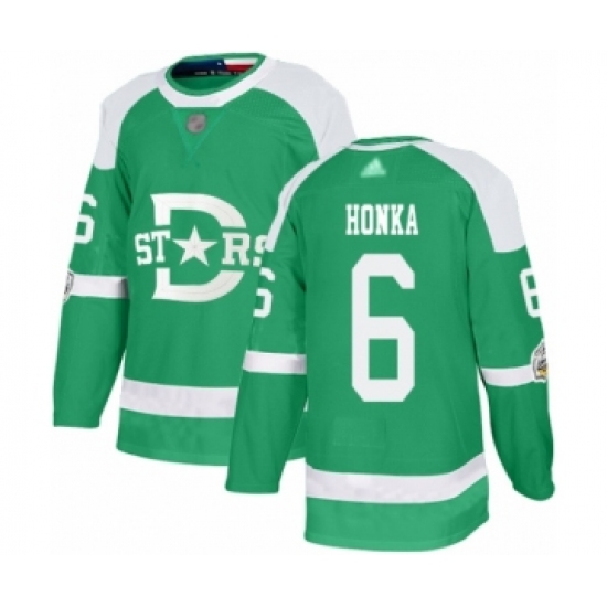 Men's Dallas Stars #6 Julius Honka Authentic Green 2020 Winter Classic Hockey Jersey - Ujersey