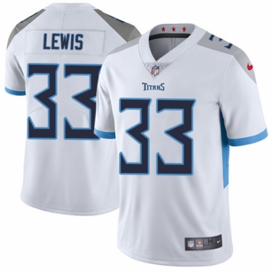 Men's Nike Tennessee Titans #33 Dion Lewis White Vapor Untouchable Limited Player NFL Jersey - Ujersey
