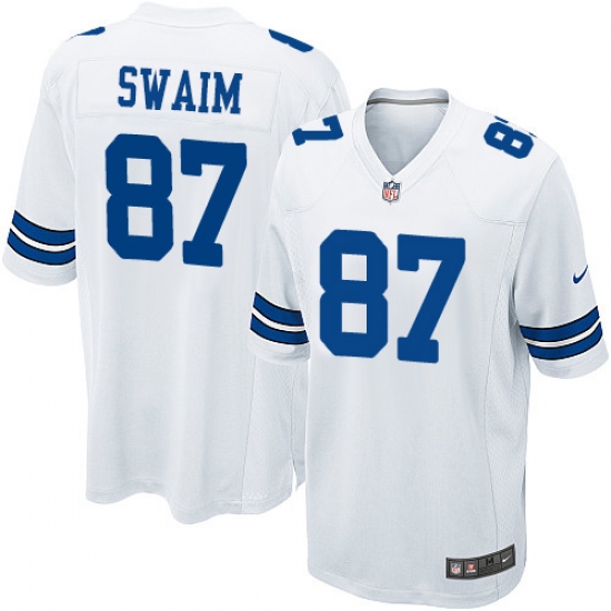Men's Nike Dallas Cowboys #87 Geoff Swaim Game White NFL Jersey - Ujersey