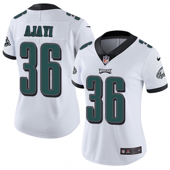 Women's Nike Philadelphia Eagles #36 Jay Ajayi White Vapor Untouchable Limited Player NFL Jersey - Ujersey