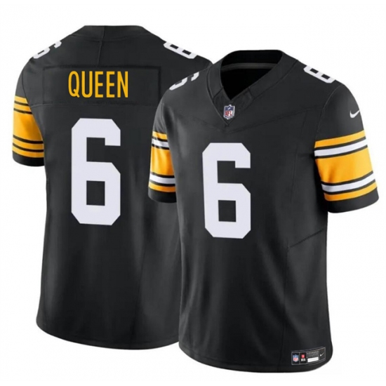 Men's Pittsburgh Steelers #6 Patrick Queen Black 2023 F.U.S.E. Vapor Untouchable Limited Football Stitched Jersey - Ujersey