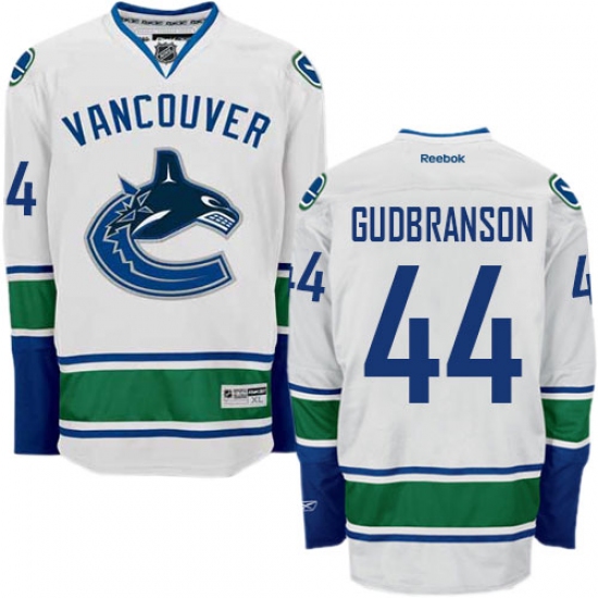 Men's Reebok Vancouver Canucks #44 Erik Gudbranson Authentic White Away NHL Jersey - Ujersey