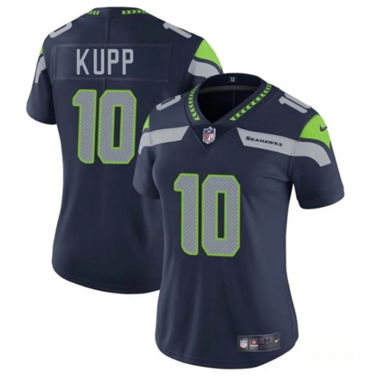 Women's Seattle Seahawks #10 Cooper Kupp Navy 2025 Vapor Limited Football Stitched Jersey(Run Small) - Ujersey