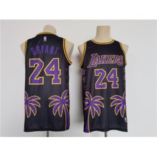 Men's Los Angeles Lakers #24 Kobe Bryant Black Throwback basketball Jersey - Ujersey
