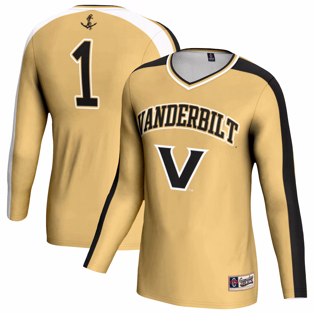 Unisex GameDay Greats Gold Vanderbilt Commodores Women's Volleyball Lightweight Fashion Jersey - Ujersey NHL