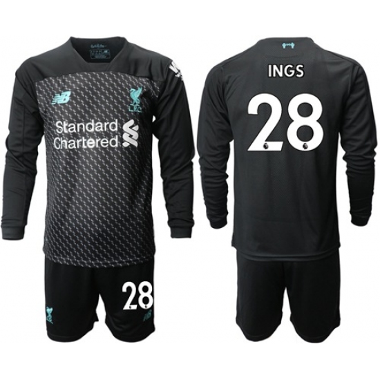 Liverpool #28 Ings Third Long Sleeves Soccer Club Jersey