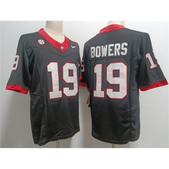 Georgia Bulldogs #19 Brock Bowers Black Stitched Jersey