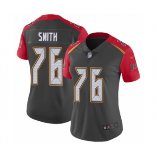 Women's Tampa Bay Buccaneers #76 Donovan Smith Limited Gray Inverted Legend Football Jersey - Ujersey