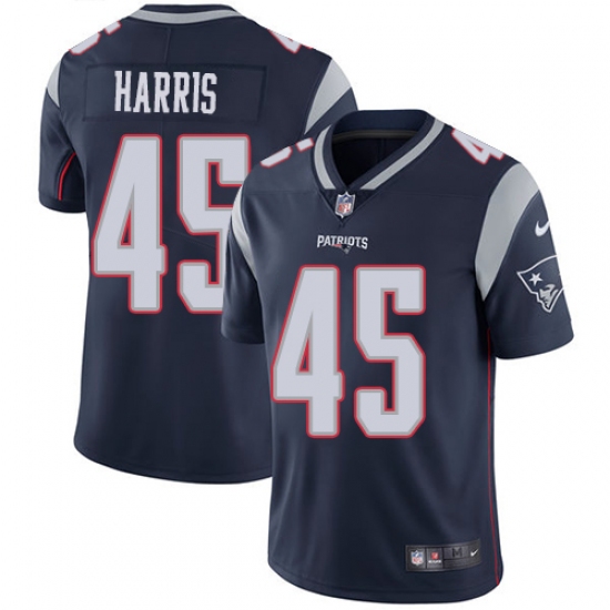 Youth Nike New England Patriots #45 David Harris Navy Blue Team Color Vapor Untouchable Limited Player NFL Jersey - Ujersey