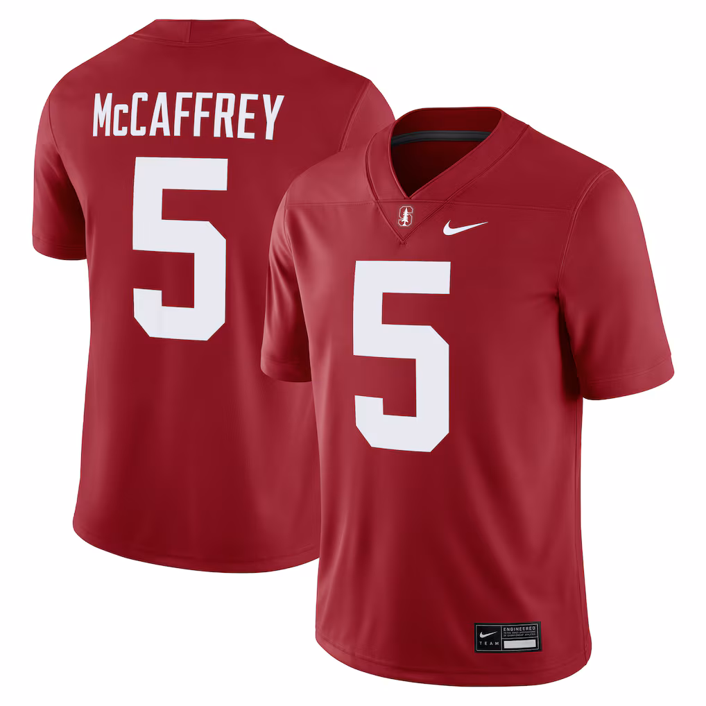 Men's Nike Christian McCaffrey #5 Cardinal Stanford Cardinal Alumni Player Game Jersey - SUjersey01