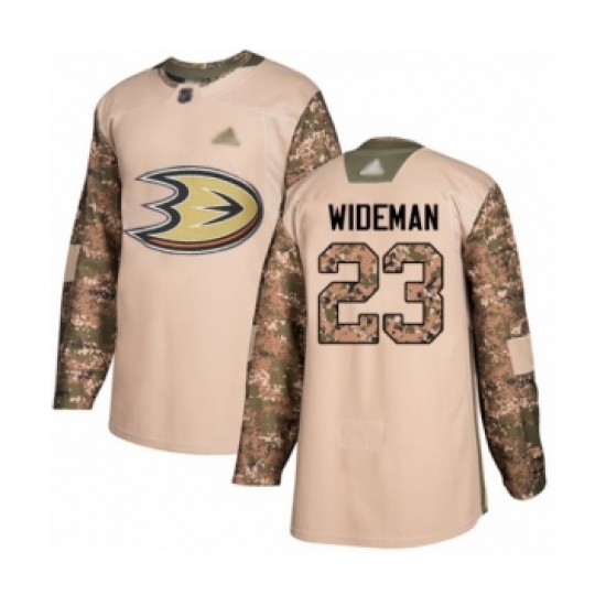 Youth Anaheim Ducks #23 Chris Wideman Authentic Camo Veterans Day Practice Hockey Jersey