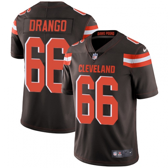 Youth Nike Cleveland Browns #66 Spencer Drango Brown Team Color Vapor Untouchable Limited Player NFL Jersey - Ujersey