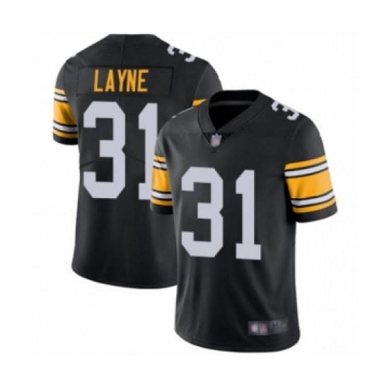 Youth Pittsburgh Steelers #31 Justin Layne Black Alternate Vapor Untouchable Limited Player Football Jersey - Ujersey