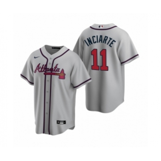 Youth Atlanta Braves #11 Ender Inciarte Nike Gray 2020 Replica Road Jersey - Ujersey