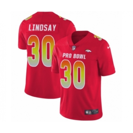 Youth Nike Denver Broncos #30 Phillip Lindsay Limited Red AFC 2019 Pro Bowl NFL Jersey - Ujersey