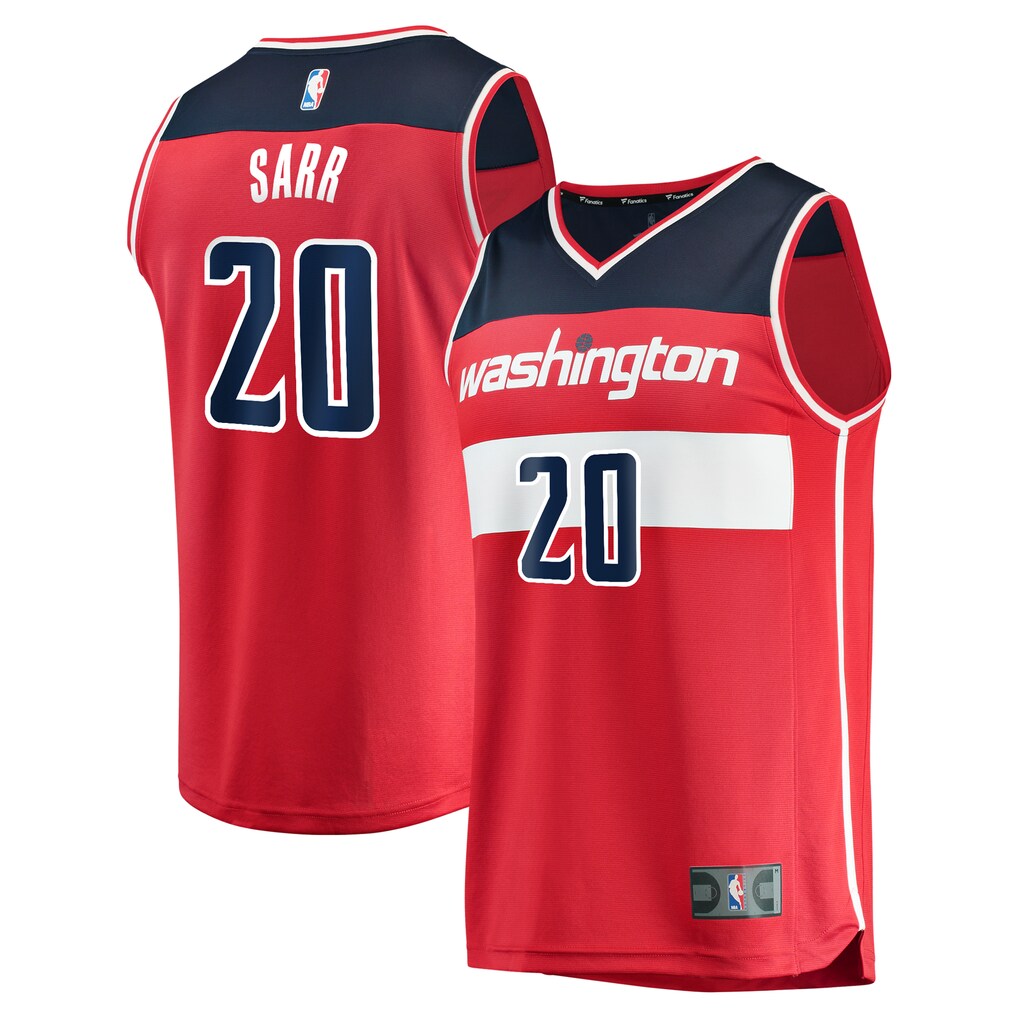 Men's Washington Wizards Alexandre Sarr Fanatics Red Fast Break Replica Player Jersey - Icon Edition - Ujersey
