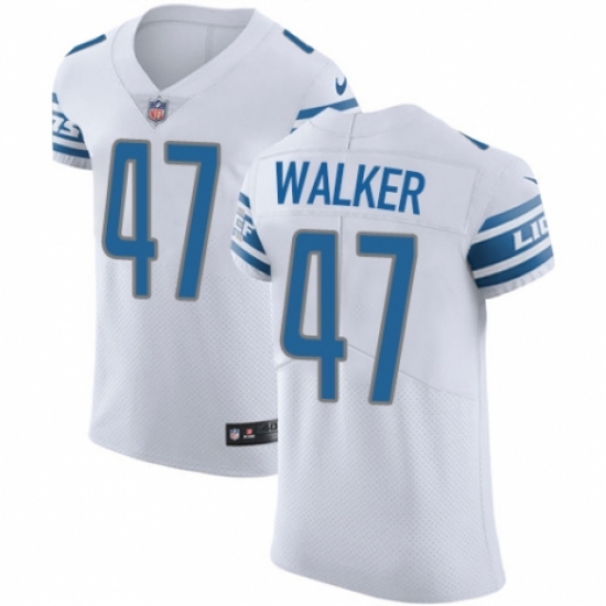 Men's Nike Detroit Lions #47 Tracy Walker White Vapor Untouchable Elite Player NFL Jersey - Ujersey