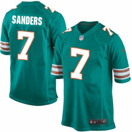 Men's Nike Miami Dolphins #7 Jason Sanders Game Aqua Green Alternate NFL Jersey - Ujersey