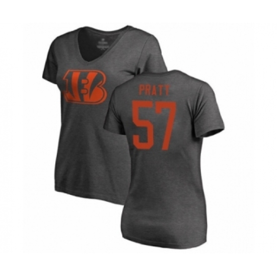 Football Women's Cincinnati Bengals #57 Germaine Pratt Ash One Color T-Shirt - Ujersey