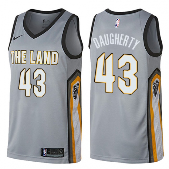 Women's Nike Cleveland Cavaliers #43 Brad Daugherty Swingman Gray NBA Jersey - City Edition - Ujersey