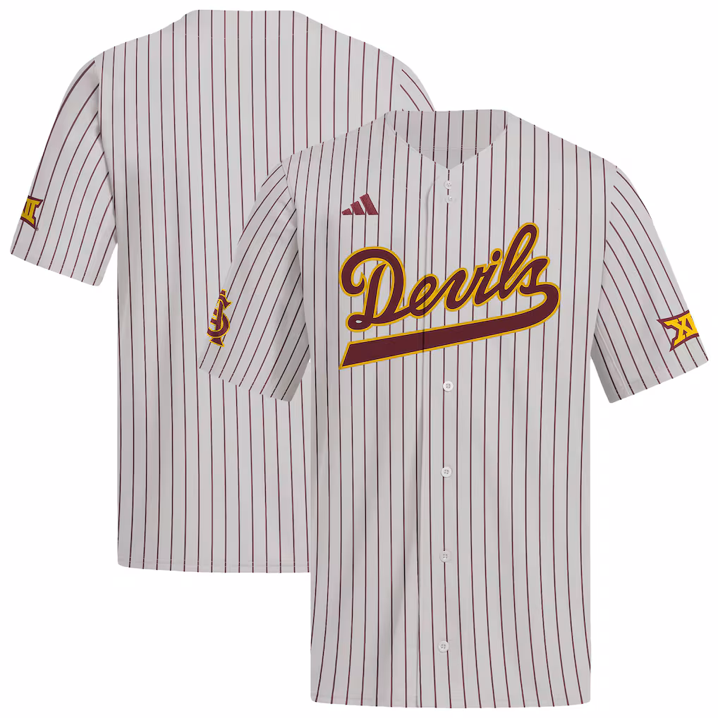 Men's adidas Gray Arizona State Sun Devils Alternate Replica Baseball Jersey - Ujersey Shop
