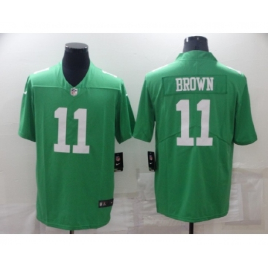 Men's Philadelphia Eagles #11 A. J. Brown Green Vapor Untouchable Limited Stitched Jersey - Ujersey