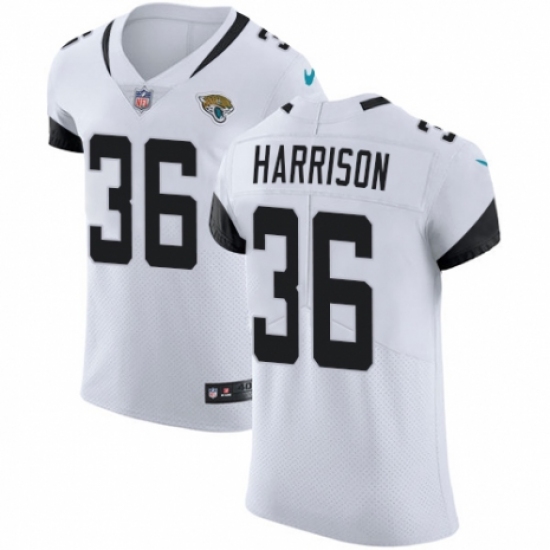 Men's Nike Jacksonville Jaguars #36 Ronnie Harrison White Vapor Untouchable Elite Player NFL Jersey - Ujersey