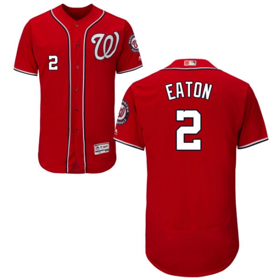 Men's Majestic Washington Nationals #2 Adam Eaton Red Flexbase Authentic Collection MLB Jersey - Ujersey
