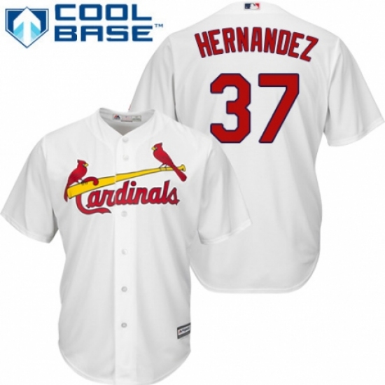 Men's Majestic St. Louis Cardinals #37 Keith Hernandez Replica White Home Cool Base MLB Jersey - Ujersey