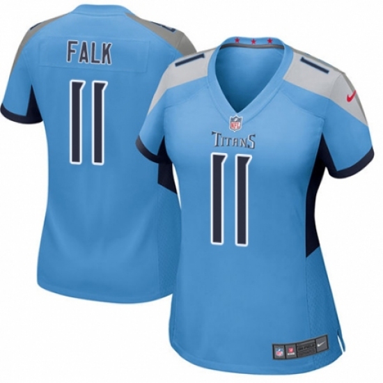 Women's Nike Tennessee Titans #11 Luke Falk Game Light Blue Alternate NFL Jersey - Ujersey