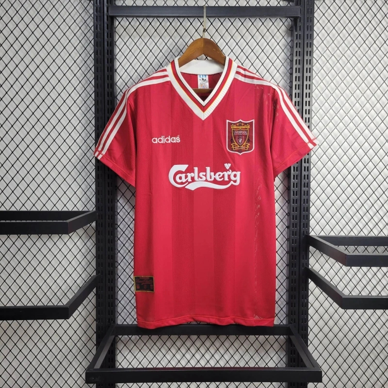 Liverpool Retro Football Jersey Home Custom Shirt 1995/96 - ujerseystore