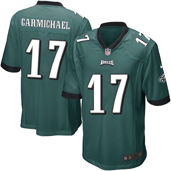 Men's Nike Philadelphia Eagles #17 Harold Carmichael Game Midnight Green Team Color NFL Jersey - Ujersey