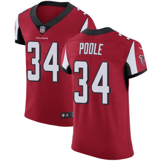 Men's Nike Atlanta Falcons #34 Brian Poole Red Team Color Vapor Untouchable Elite Player NFL Jersey - Ujersey