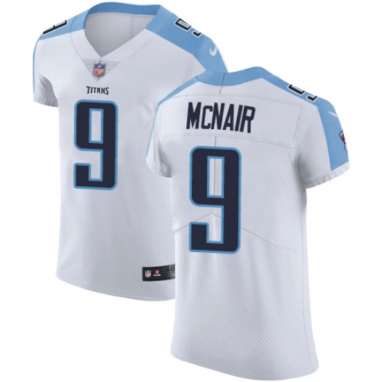 Men's Nike Tennessee Titans #9 Steve McNair White Vapor Untouchable Elite Player NFL Jersey - Ujersey