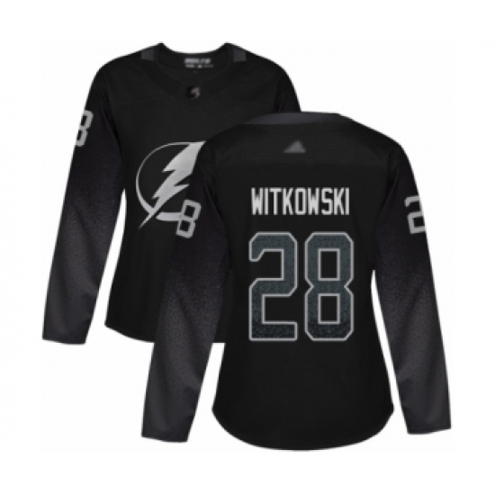 Women's Tampa Bay Lightning #28 Luke Witkowski Authentic Black Alternate Hockey Jersey - Ujersey