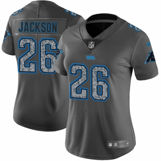 Women's Nike Carolina Panthers #26 Donte Jackson Gray Static Vapor Untouchable Limited NFL Jersey - Ujersey