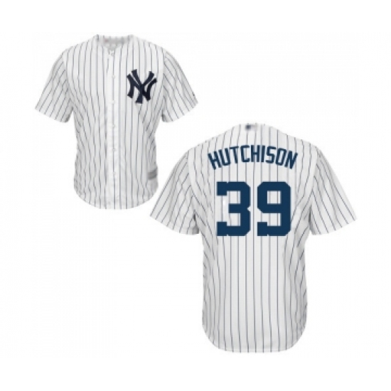 Youth New York Yankees #39 Drew Hutchison Authentic White Home Baseball Jersey - Ujersey