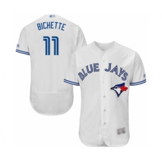 Men's Toronto Blue Jays #11 Bo Bichette White Home Flex Base Authentic Collection Baseball Player Jersey - Ujersey